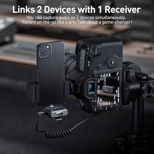 Saramonic BLINK500B2+ Wireless Lavalier Microphone for iPhone Android Type-C Smartphone Camera, 492ft Range, 20h Battery Life, Clip on Wireless Lapel Mic for Live Streaming Video Conference Recording - 13