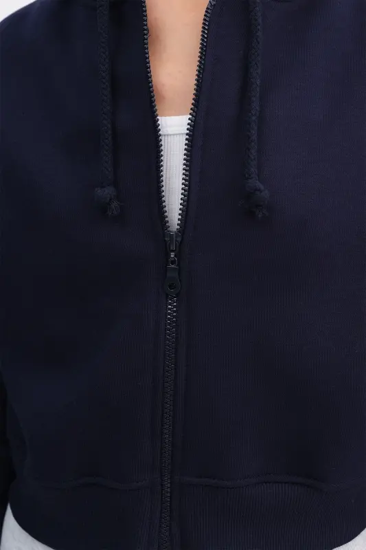 Şardonli Fermuarlı Sweatshirt H3717-w9 - 3