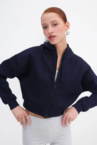 Şardonli Fermuarlı Sweatshirt H3717-w9 - 6