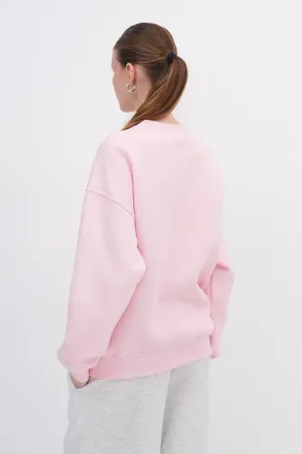 Şardonlu Basic Sweatshirt S3408-K11-Pembe - 7