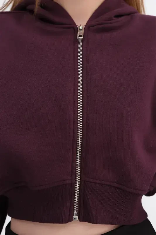 Şardonlu Crop Sweatshirt H1526-T9-GARDENYA - 3