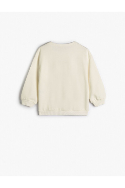 Şardonlu Pamuklu Kalp Baskılı Sweatshirt - 2