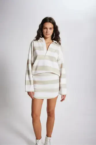 Шардонная 3-нитка Мини Fortune Юбка Бежевый - 2