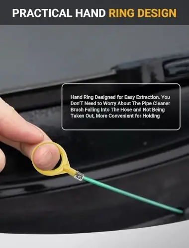 SARDVISA 120-Inch Sunroof Drain Cleaning Kit with Flush Pump and Hose | 120-Inch Flexible Brush, Large-Capacity Flush Pump, Clear Hose and Mini Brush Help Clean Curved Automotive Drain Tubes - 6