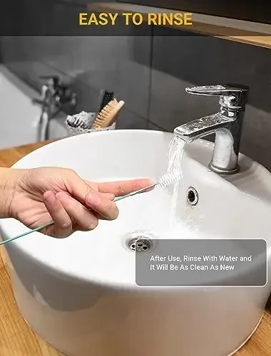 SARDVISA 2-Packs Auto Sunroof Drain Cleaning Tool,78 Inch Flexible Drain Brush Pipe Cleaners for Car,Tube Cleaning Brush Slim Drain Dredging Tool Perfect for Car Sunroof,Windshield Wiper Drain Hole - 5