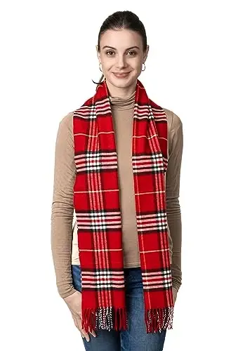 Шарф в шотландскую клетку Achillea CasModazoneere Feel Tartan — классический зимний шарф для мужчин и женщин, подарок на шотландские рождественские праздники - 2