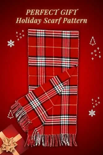 Шарф в шотландскую клетку Achillea CasModazoneere Feel Tartan — классический зимний шарф для мужчин и женщин, подарок на шотландские рождественские праздники - 4