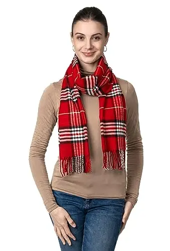 Шарф в шотландскую клетку Achillea CasModazoneere Feel Tartan — классический зимний шарф для мужчин и женщин, подарок на шотландские рождественские праздники - 5