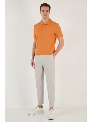 Sarı %100 Pamuk Düğmeli Regular Fit Polo Tişört 5902127-Sarı - 3