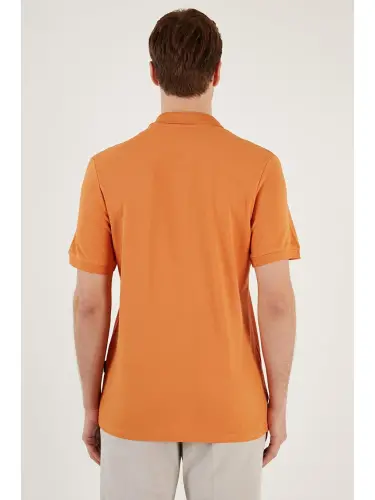 Sarı %100 Pamuk Düğmeli Regular Fit Polo Tişört 5902127-Sarı - 6