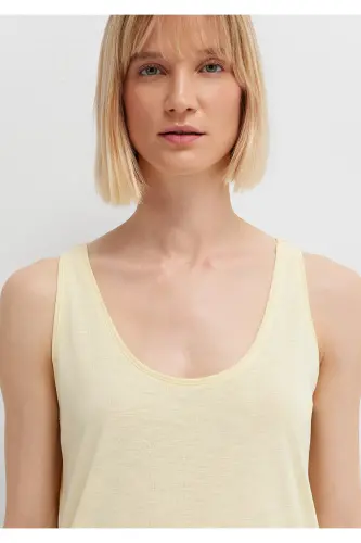 Sarı Atlet Slim Fit / Dar Kesim 1613216-84571 - Bej - 6