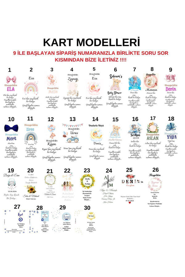 Sarı Çiçekli Kartlı Kalpli Anahtarlık 5 Adet Mevlüt, Kuran Okuma, Doğum Günü, Bebek - 9