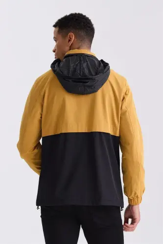 Sarı Comfort Fit Hakim Yaka Mevsimlik Mont - 2