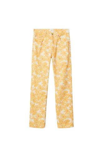 Sari Kadın Yetişkin Pantolon 37061307-Sari - 4