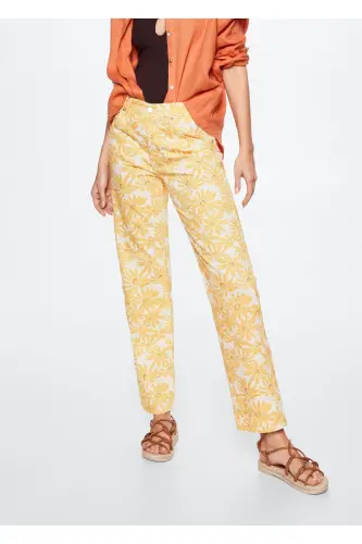 Sari Kadın Yetişkin Pantolon 37061307 - Sari - MANGO WOMAN (1)