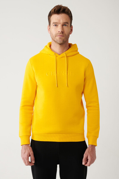 Sarı Kapüşonlu Sweatshirt - 9