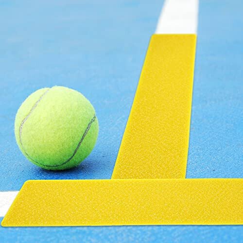 Moukeren Court Line Marker Kit Yellow Boundary Markers Lines Set for Tennis Basketball Volleyball Badminton Pickleball Net Court Outdoor or Indoor Training - Moukeren
