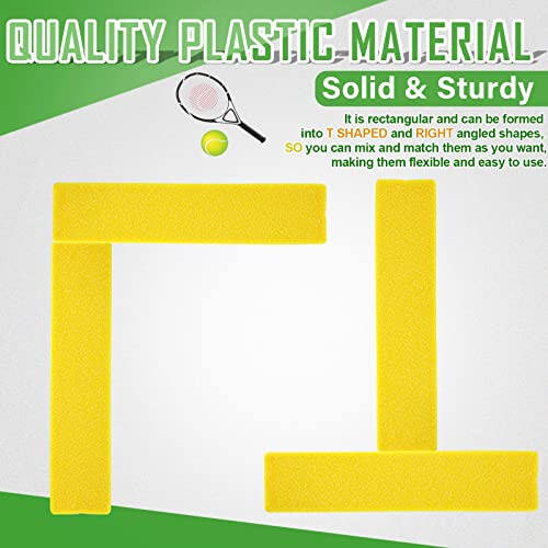 Moukeren Court Line Marker Kit Yellow Boundary Markers Lines Set for Tennis Basketball Volleyball Badminton Pickleball Net Court Outdoor or Indoor Training - 3