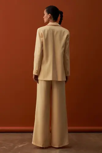 Salaş Krep Pantolon Sarı - SARI - 7