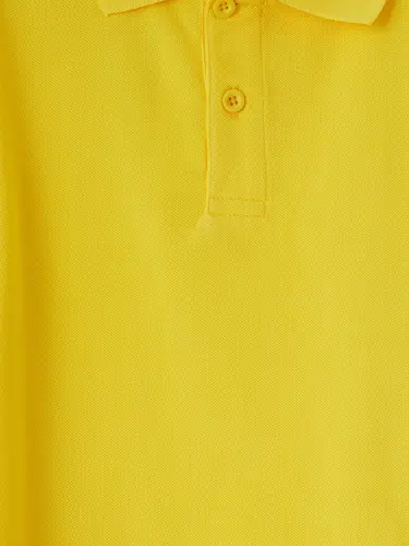 Sarı Polo Yaka Erkek Çocuk Tişört-S - 4