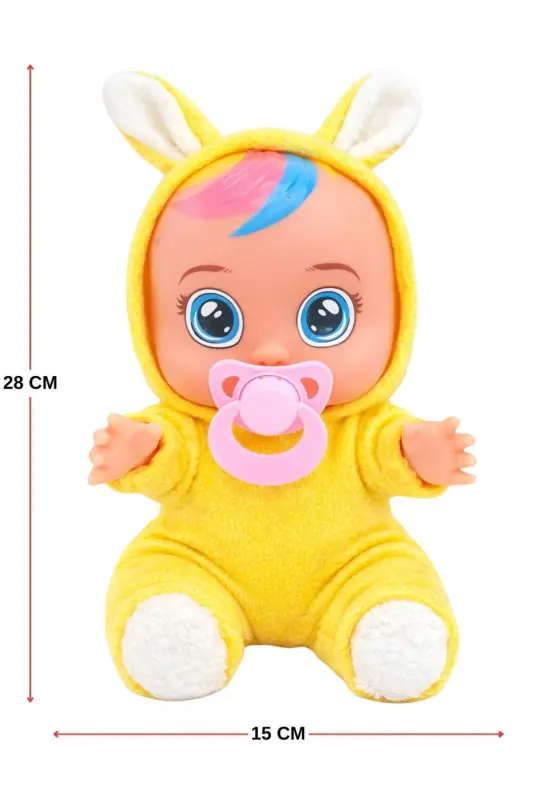 Sarı Tulumlu Ağlayan Ve Konuşan Roza Et Bebek-Sarı - 4