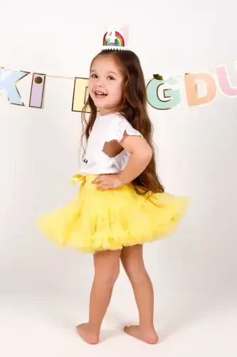 Sariq qiz bola tutu yubka - Bonita-Sariq - 3