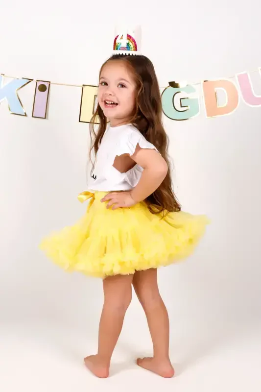 Sariq qiz bola tutu yubka - Bonita-Sariq - 3