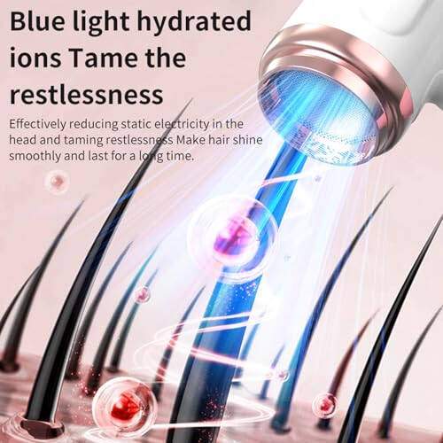 Vikye Cordless Hair Dryer,15000mAh Rechargeable Hair Dryer,3 Adjustable Cold Hot Wind,200W Battery Operated Hair Dryer for Travel Camping - 6