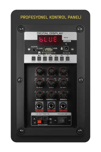 Şarjlı Çift Mikrofonlu Hoparlör Karaoke Sistemi Taşınabilir Amfi MT90 Bluetooth Hoparlör - POWERWAY (1)