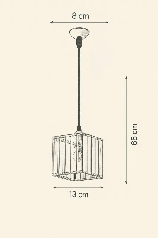 Sarkıt Tekli Gold K-12 (PLAF. TESİSAT) Kristal Taşlı Avize - Altın - 2