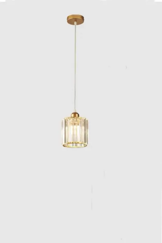 Sarkıt Tekli Gold Y-12 (PLAF.TESİSAT)kristal Taşlı Avize-gold - 2