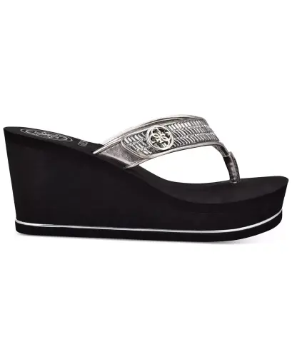 Sarraly Eva Logo Wedge Slip On Flip Sandals - GUESS (1)