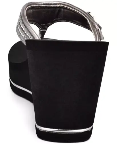 Sarraly Eva Logo Wedge Slip On Flip Sandals - 8