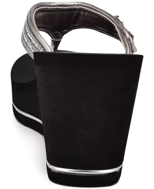 Sarraly Eva Logo Wedge Slip On Flip Sandals - 8