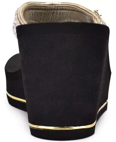 Sarraly Eva Logo Wedge Slip On Flip Sandals - 3