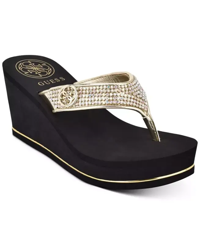 Sarraly Eva Logo Wedge Slip On Flip Sandals - 1