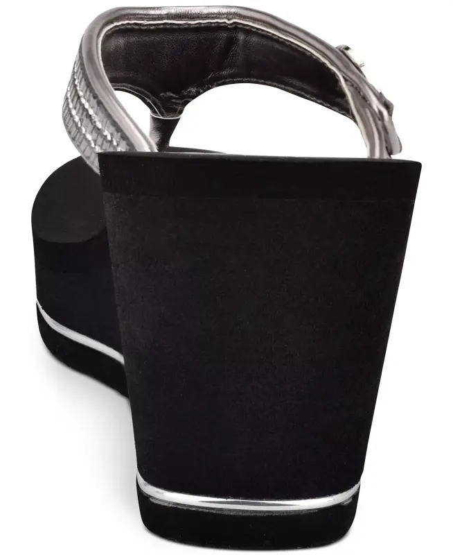 Sarraly Eva Logo Wedge Slip On Flip Sandals - 3