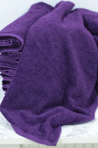 Sartaroshlar uchun maxsus bo'yoq tutmaydigan mikrofiber soch sochiq 50x90 sm. 4 dona to'plam - Binafsha - 5