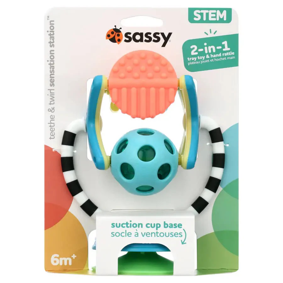 Sassy Developmental Toys, Teeth & Twirl, Sensation Station, 6 Months+, 1 Count - 2