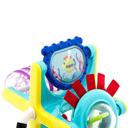 Sassy Fishy Fascination Station 2-in-1 Suction Cup High Chair Toy, Developmental Tray Toy for Early Learning, Ages 6+ Months - 13