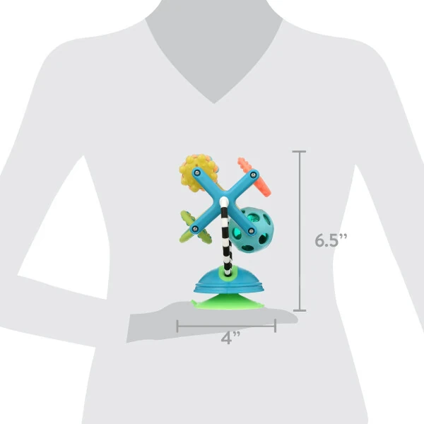 Sassy Developmental Toys, Teeth & Twirl, Sensation Station, Multi-Color, 6 Months+ - 6