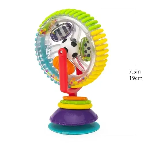 Sassy Wonder Wheel aylanuvchi yuqori stul tovoq o'yinchoqi, 6+ oy - SASSY (1)