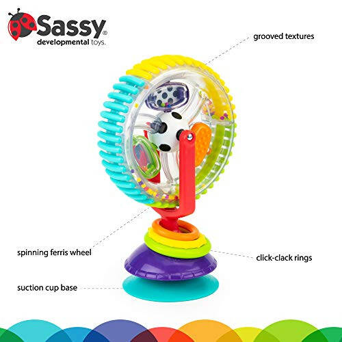 Sassy Wonder Wheel aylanuvchi yuqori stul tovoq o'yinchoqi, 6+ oy - 13