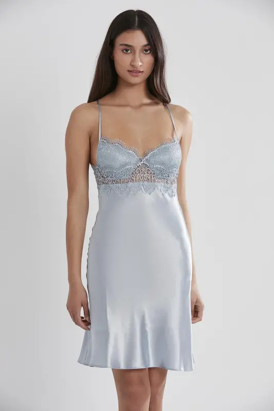 Сатен Altılı Gelin Çeyiz Seti - 6325 Mist-Mist - 4