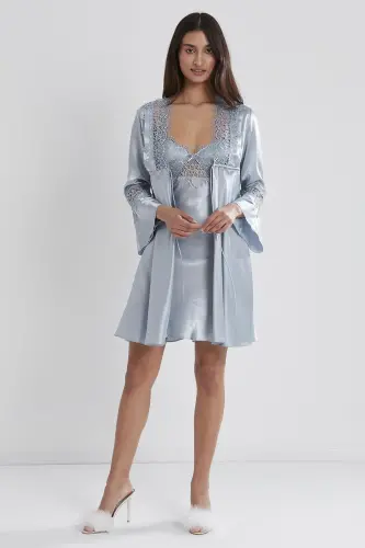 Saten Altılı Gelin Çeyiz Seti - 6325 Mist-Mist - PIERRE CARDIN (1)