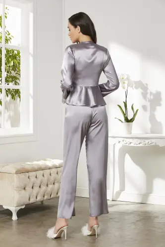 Saten Altılı Gelin Çeyiz Seti - 6335 Royal-Royal - 6