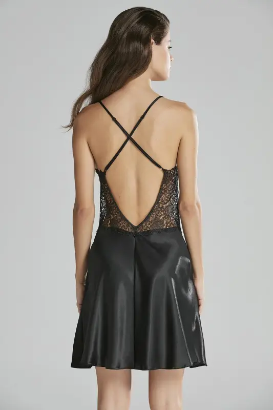 Saten Altılı Gelin Çeyiz Seti - 6625 Siyah-Siyah - 6