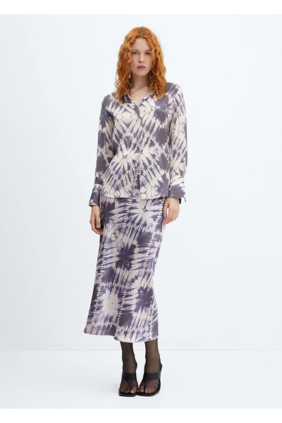 Saten Batik Gömlek - MANGO (1)