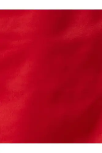 Saten Bluz Asimetrik Dik Yaka Drape Detaylı Uzun Kollu - Bordo - 6