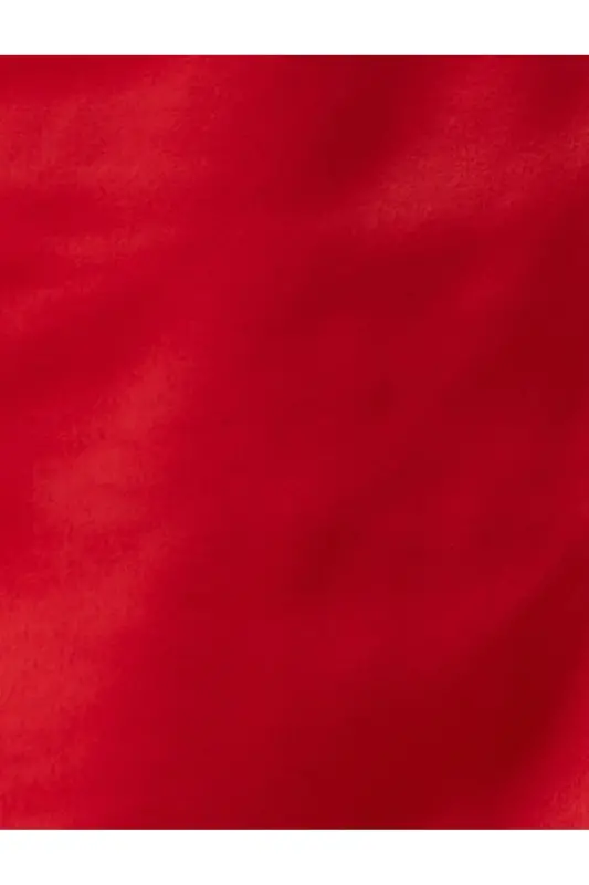 Saten Bluz Asimetrik Dik Yaka Drape Detaylı Uzun Kollu - Bordo - 6